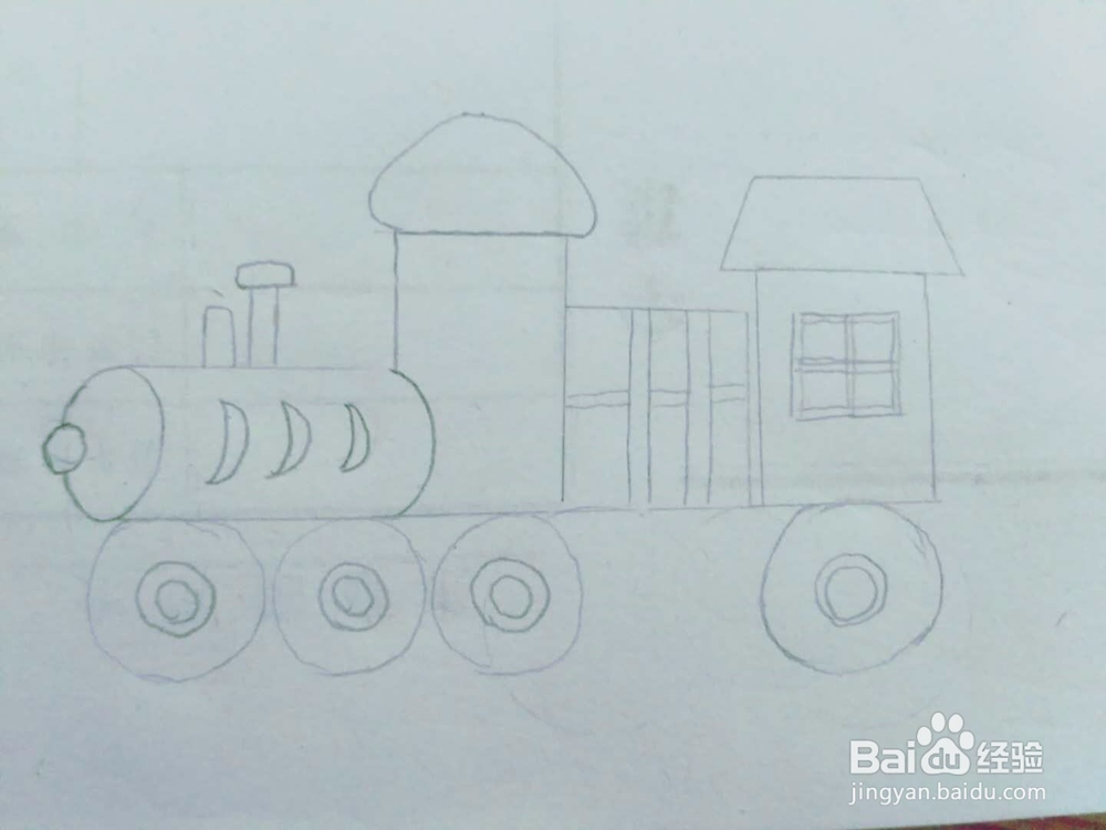 多妈亲子手工简笔画儿童玩具小火车