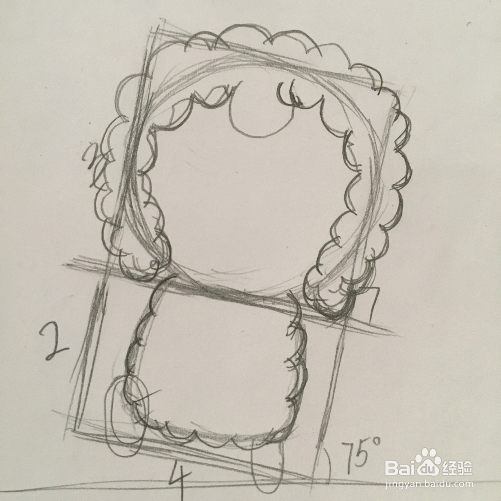 怎么画一个奔跑的喜羊羊简笔画？