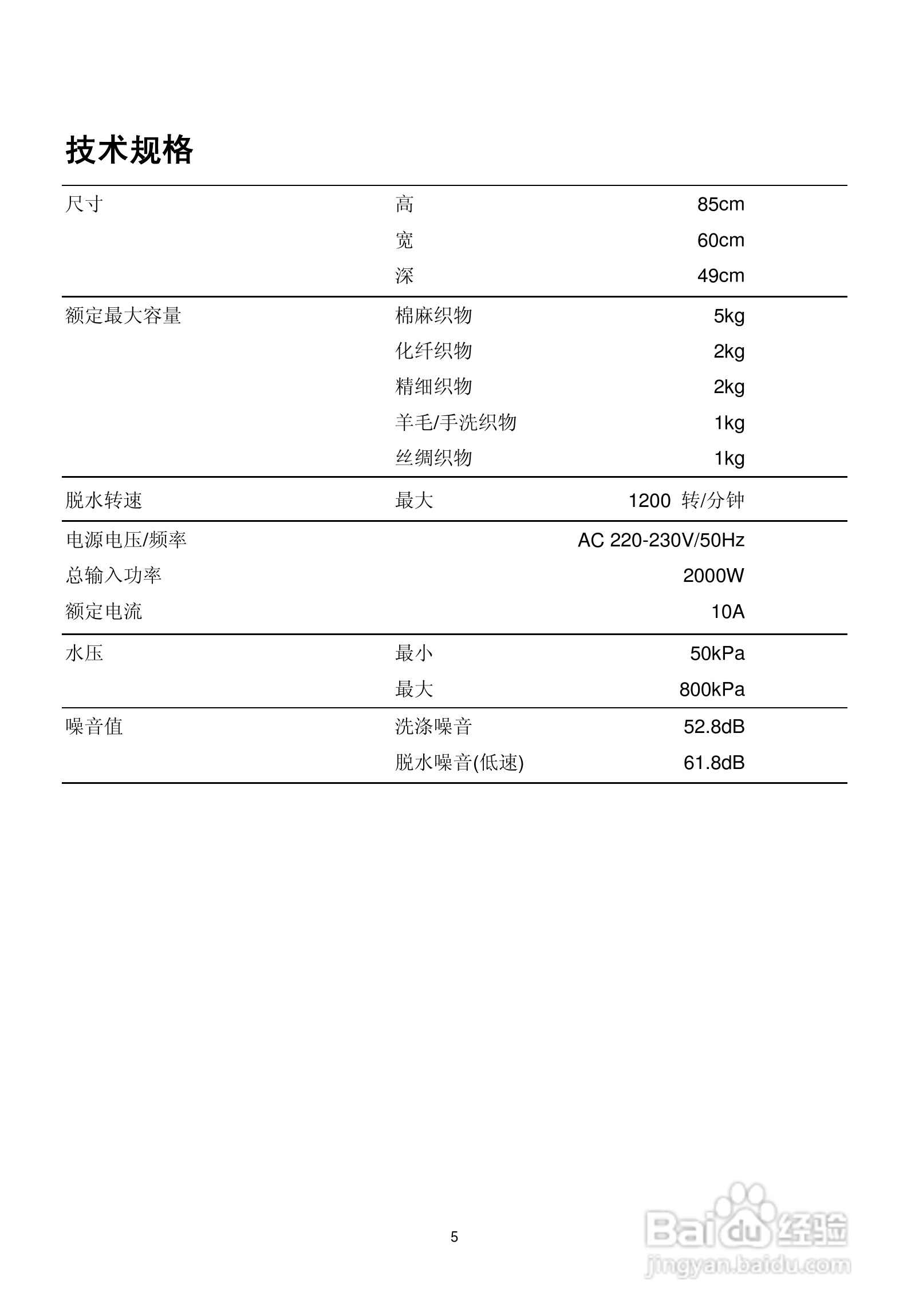 伊莱克斯洗衣机EWS1258型使用说明书:[1]