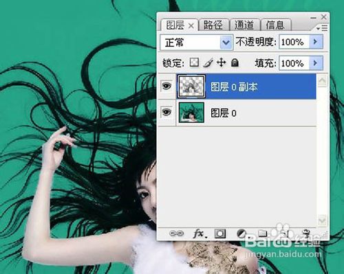 PS抠出单色背景头发丝人物