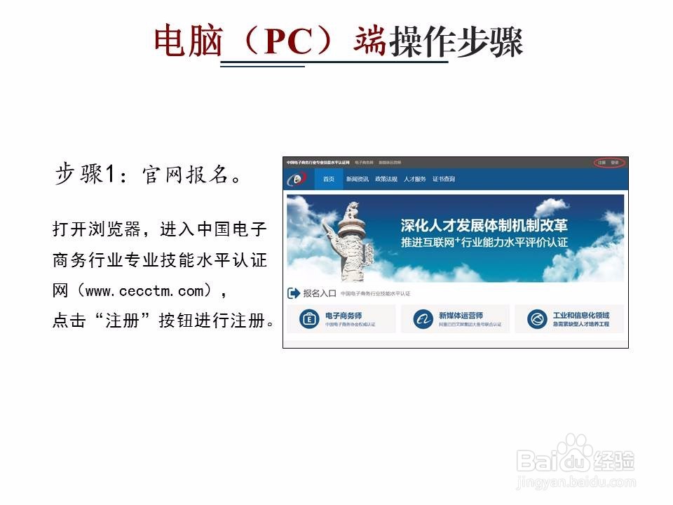 电子商务师报名/报考流程