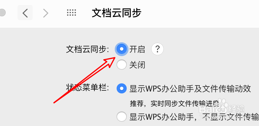 mac版wps怎么设置启用文档云同步功能