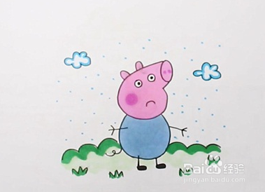 如何画小猪佩奇的简笔画