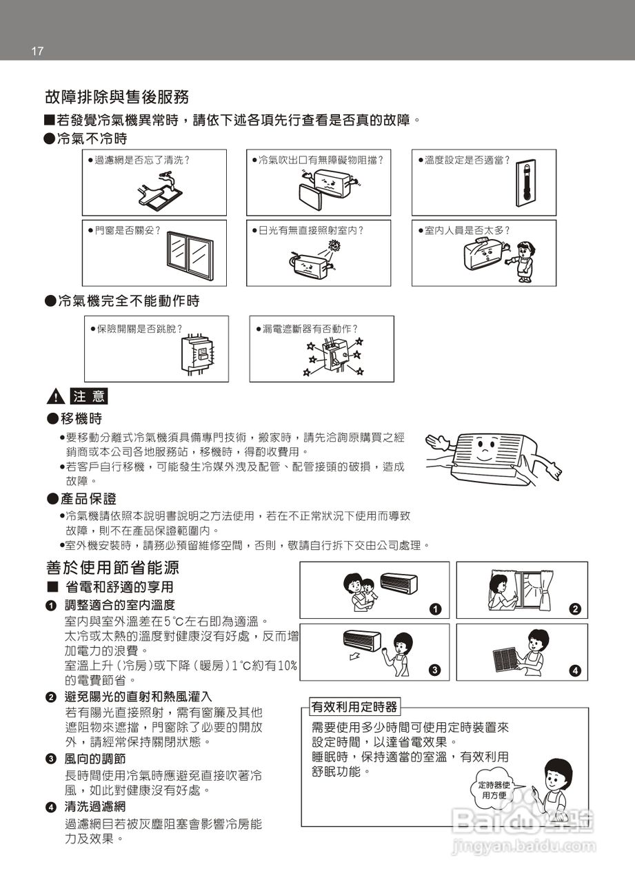 声宝AM-PY25DC/AU-PY25DC型变频冷气机说明书:[2]