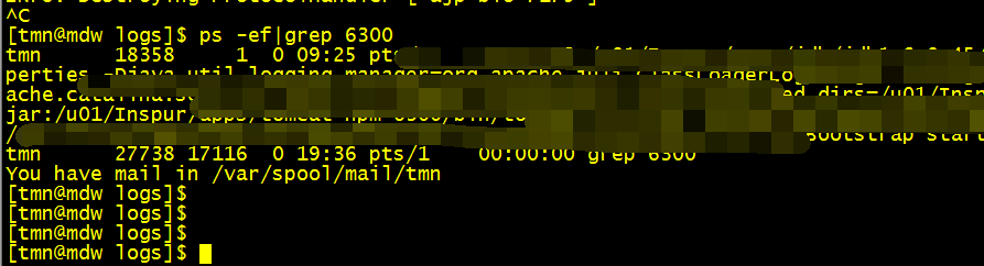 linux系统上tomcat程序起停操作