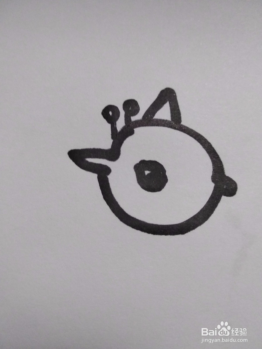 萌萌小鹿简笔画