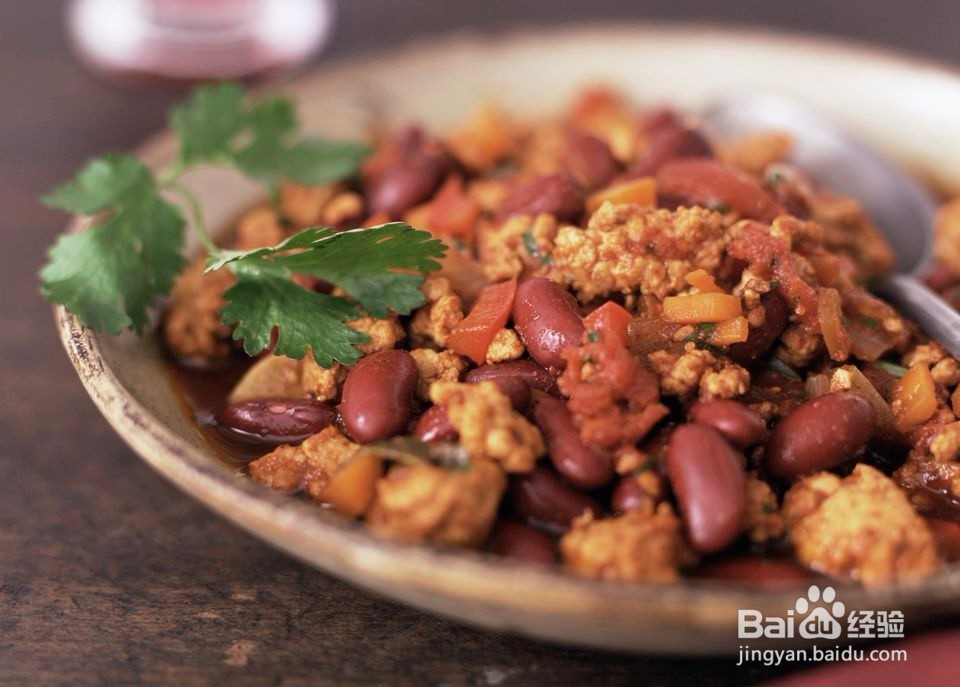 自制素食无肉辣椒食谱用豆子