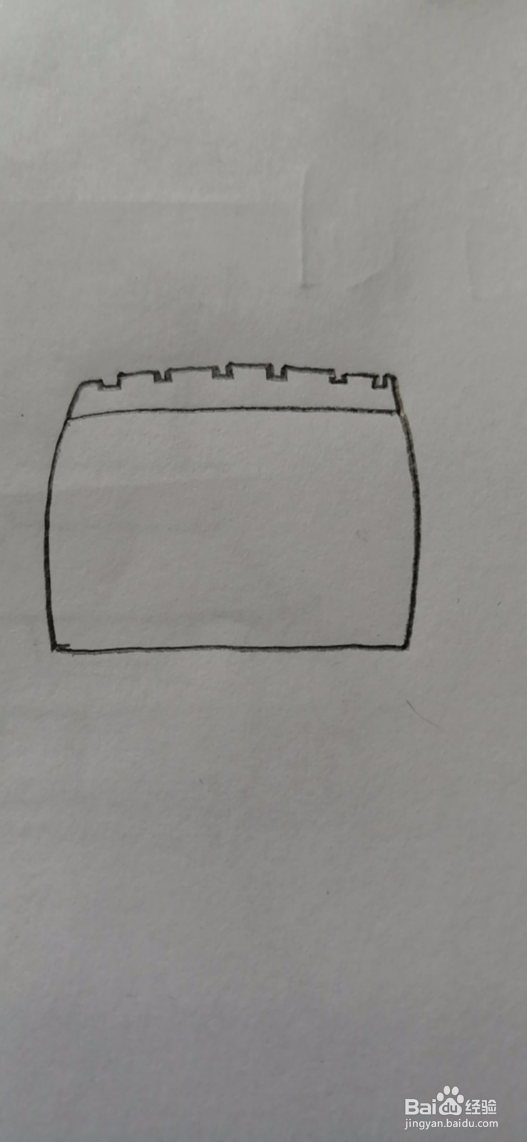 简笔画-可爱卡通城楼简笔画