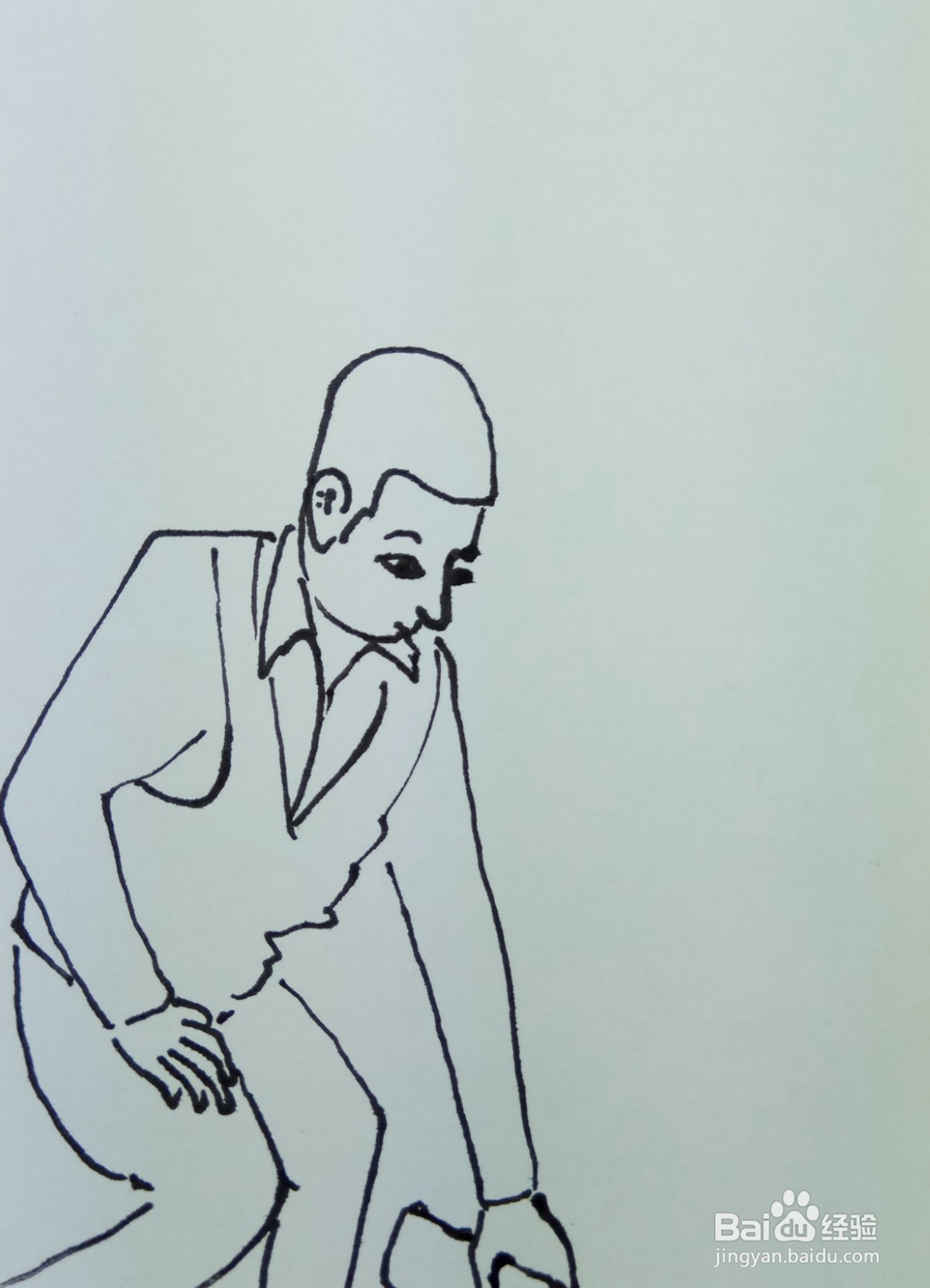 怎样画简笔画“捡起一个瓶子来”？