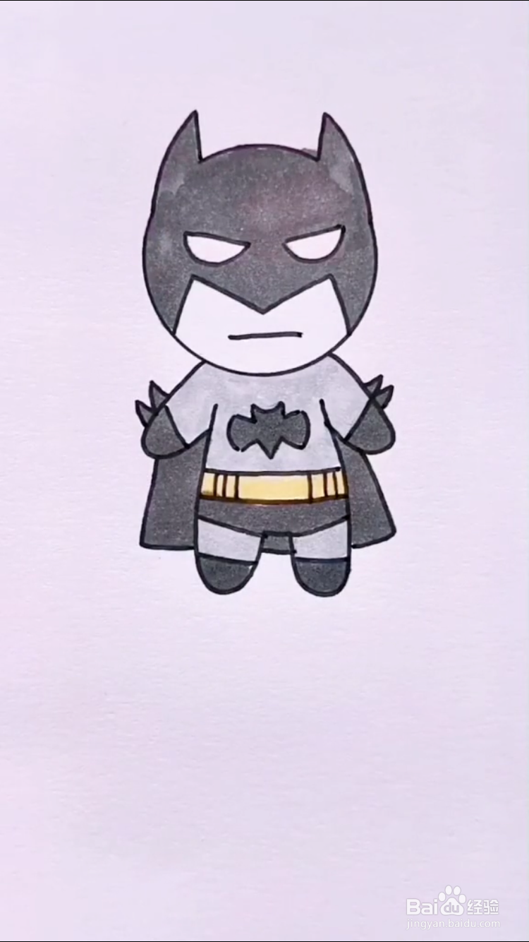 蝙蝠侠简单画法图片