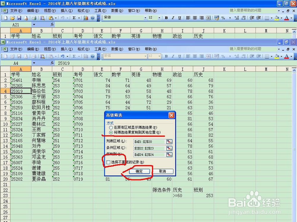 如何从电子表格中筛选自定义数据
