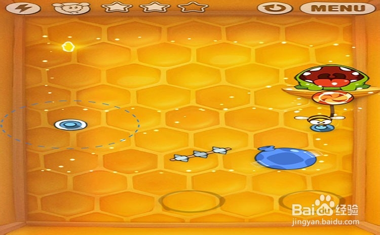 手机游戏割绳子level10-7三星攻略