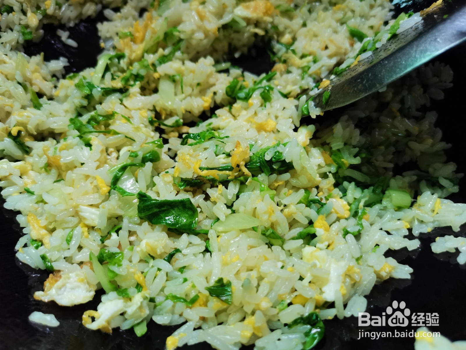 小白菜蛋炒饭的做法