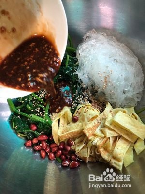 凉拌粉丝菠菜 怎么做