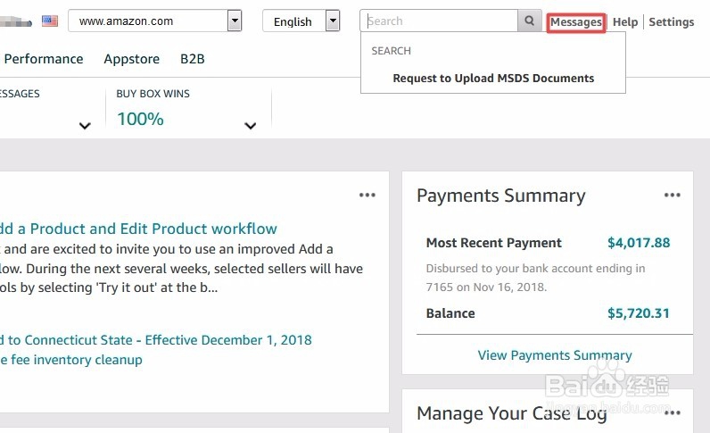 Amazon卖家后台主页（2）（英文界面）