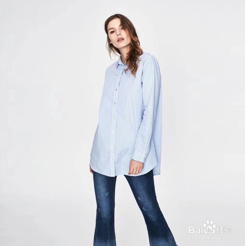 春天，长款衬衫如何穿搭比较好看