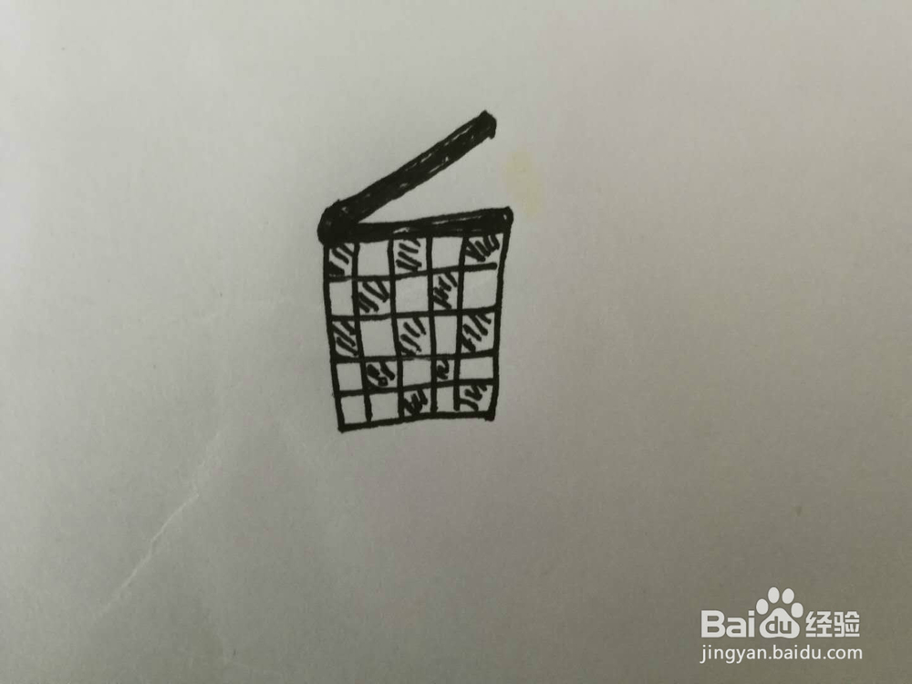 简笔画垃圾桶