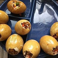 五彩缤纷糯米蛋的做法