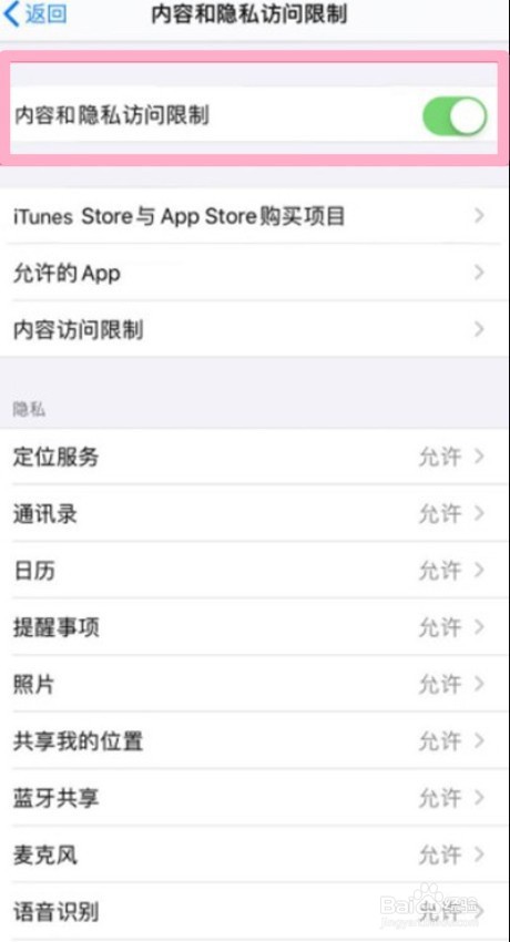 苹果手机访问限制怎么解除