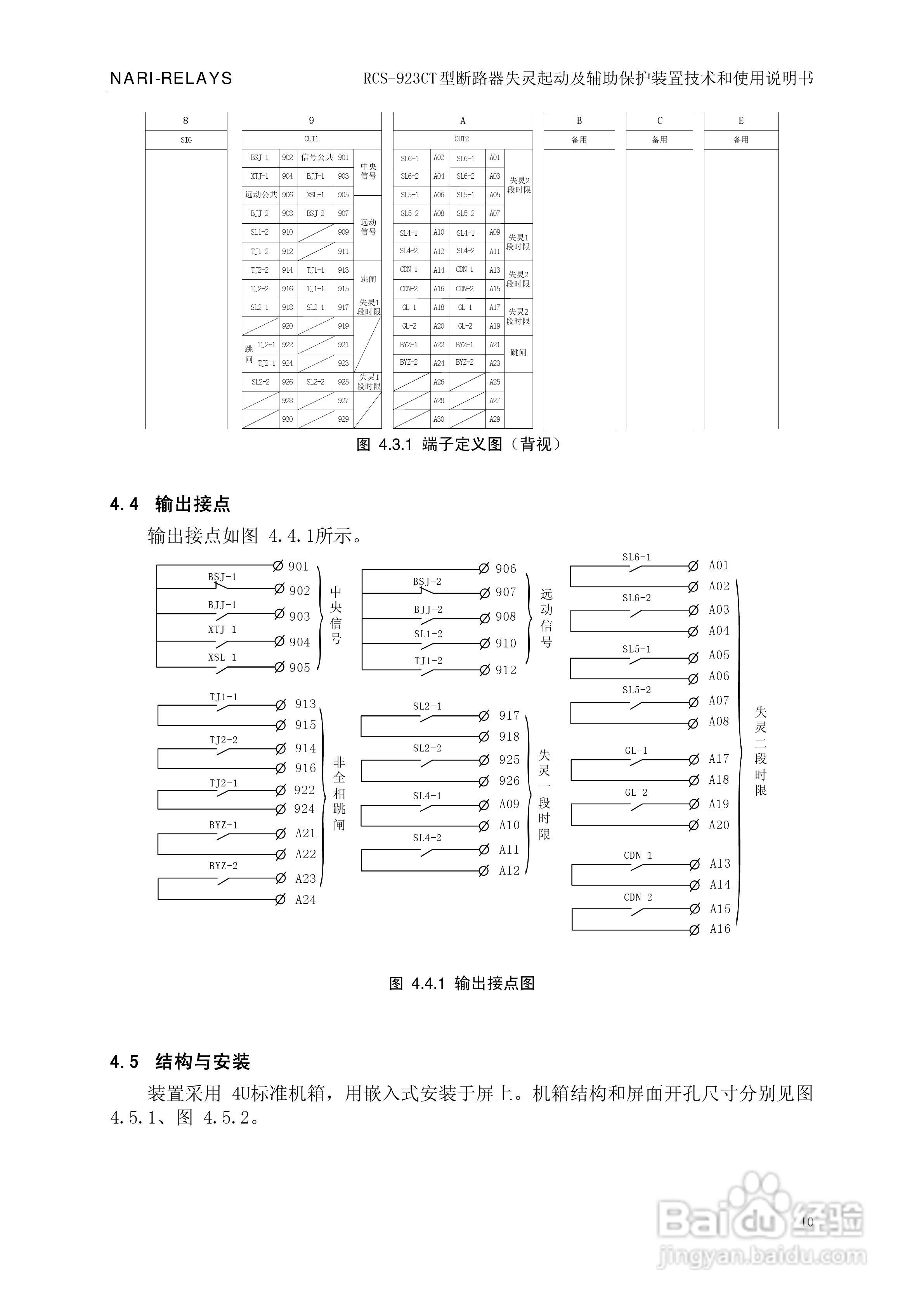 RCS-921CT断路器失灵起动及辅助保护装置使用说明书:[2]
