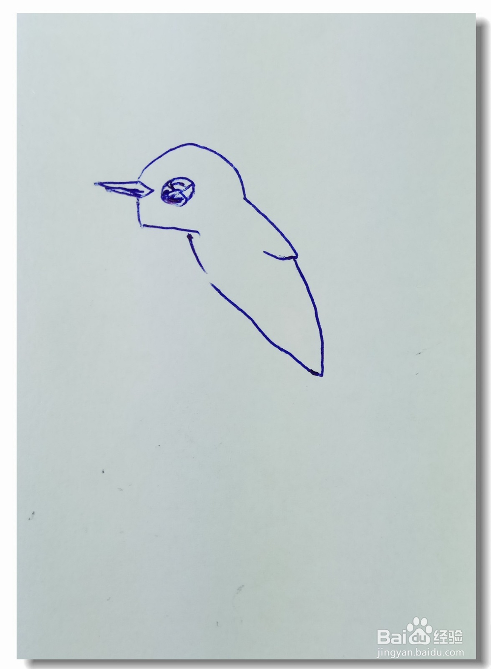 怎样画简笔画“单脚立枝鸟