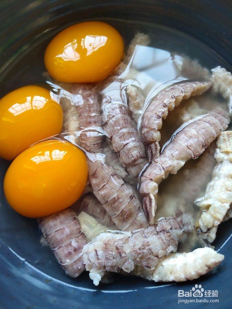 皮皮虾肉爆鸡蛋怎么做