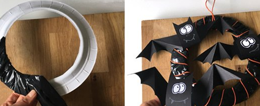 简单又可爱蝙蝠花环的手工制作教程