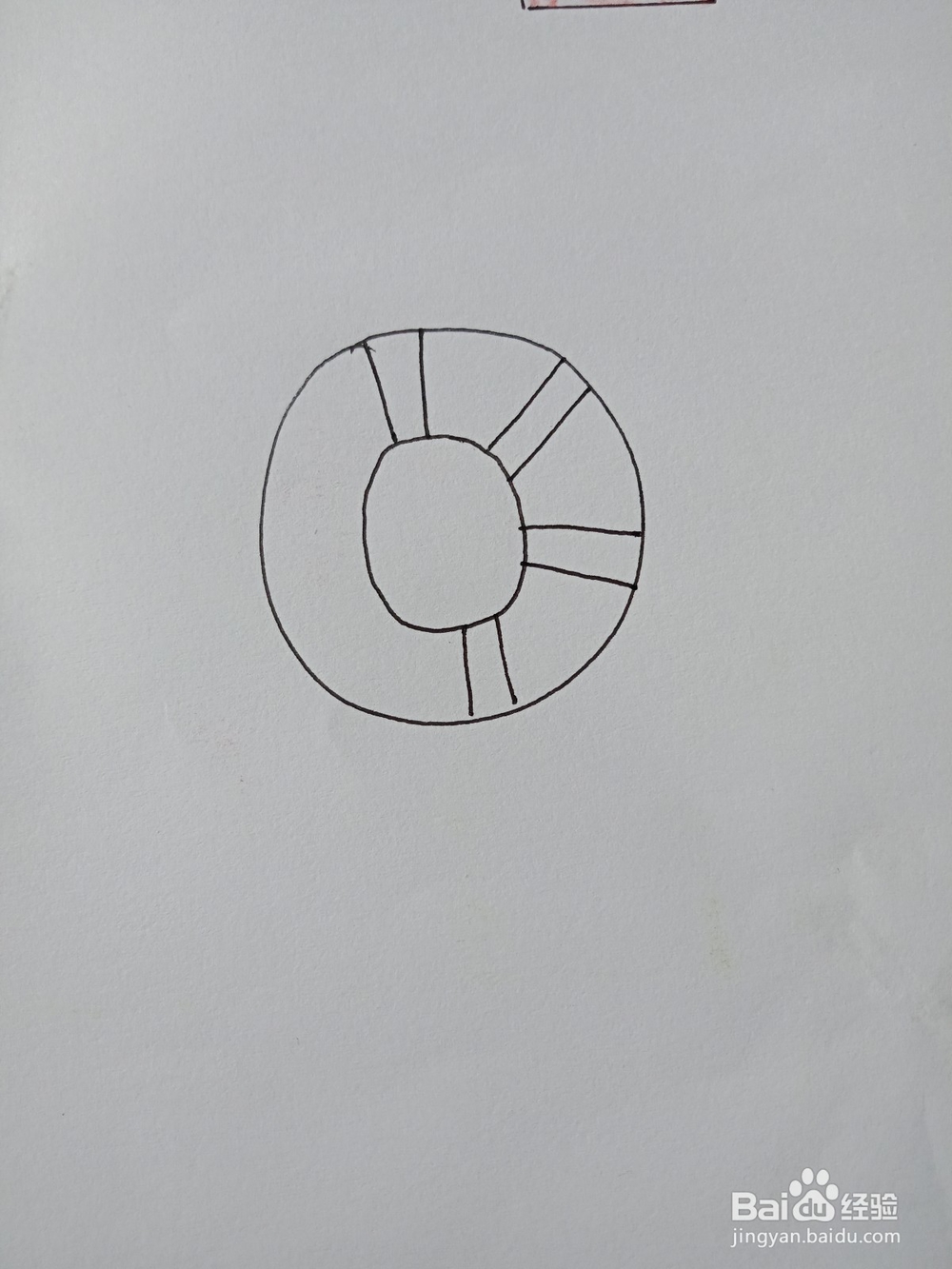 救生圈简笔画。