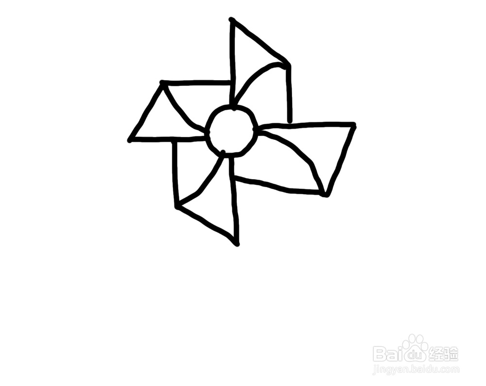 怎么画儿童简笔画大风车