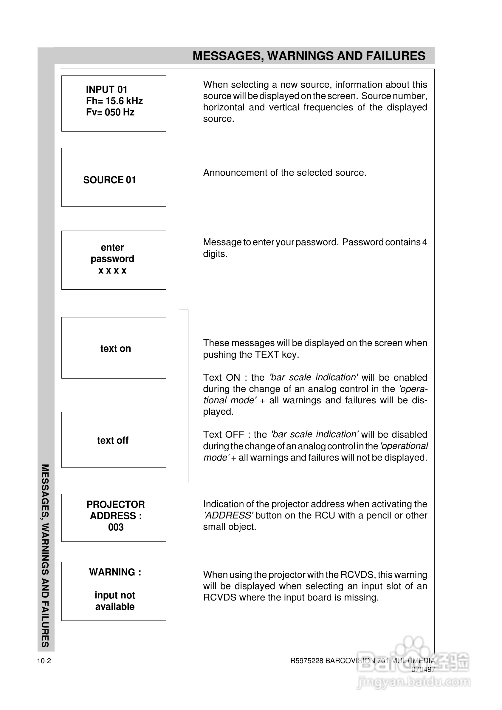 Barco巴可 VISION 701投影机说明书:[13]