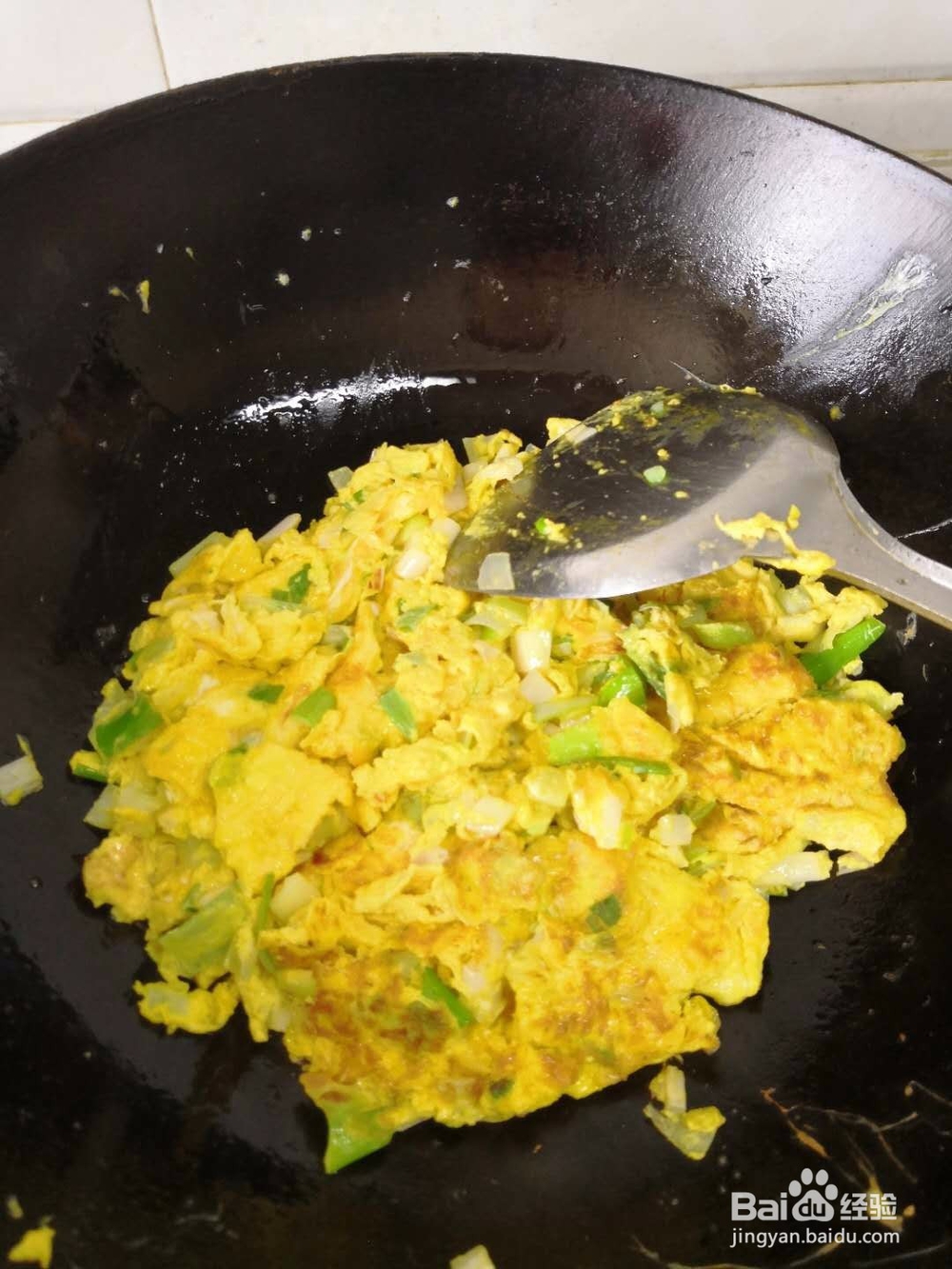 土鸭蛋炒香葱