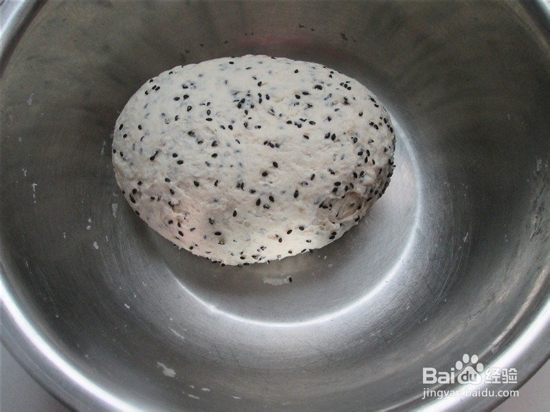 奶香黑芝麻发面饼