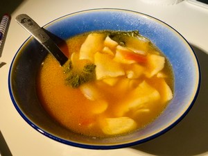 西红柿扯面片的做法