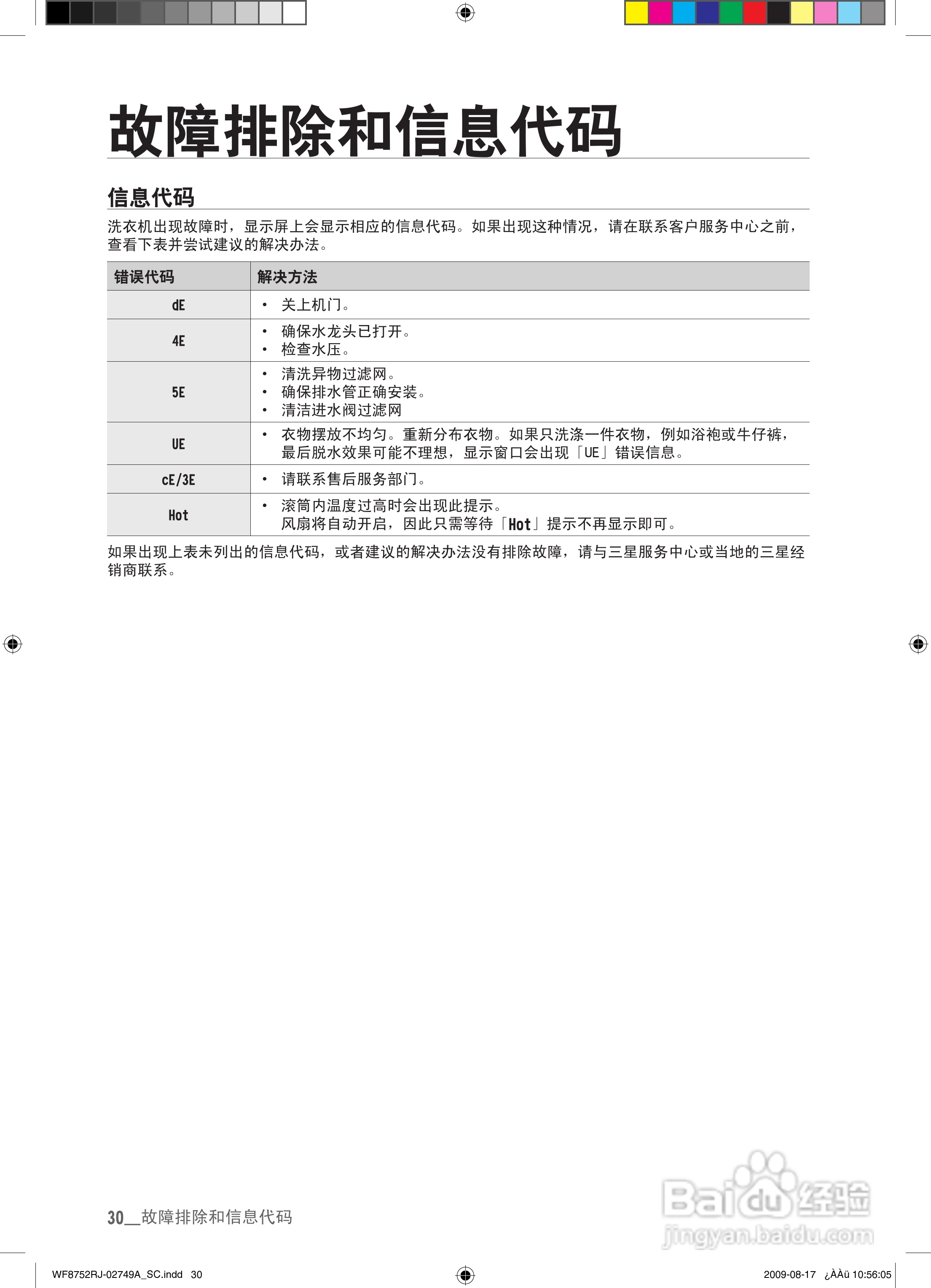 三星WD8752EJA滚筒洗衣机使用说明书:[3]