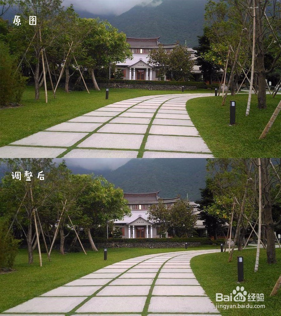 怎样用PS的裁剪工具拉直歪了的图片？