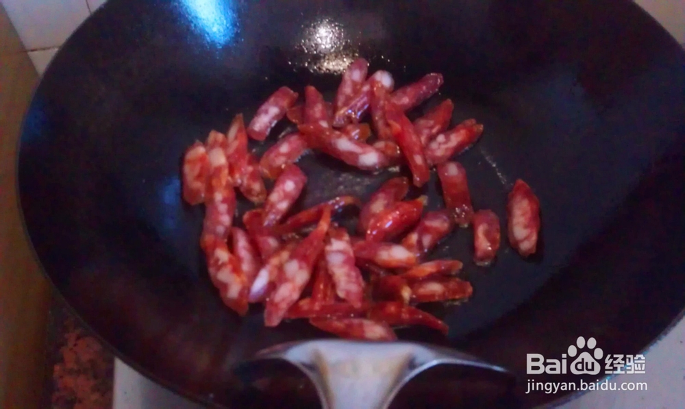 菜远炒腊肠怎么做