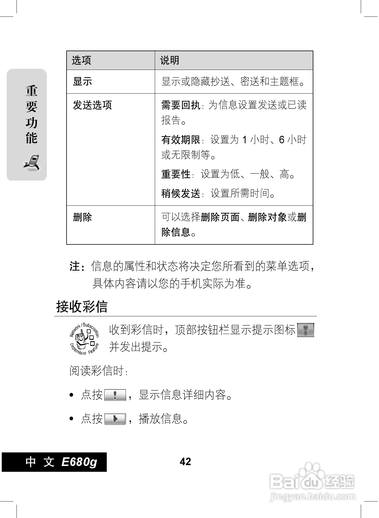 摩托罗拉E680g手机使用说明书:[5]