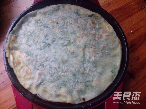 青菜鸡蛋饼的做法