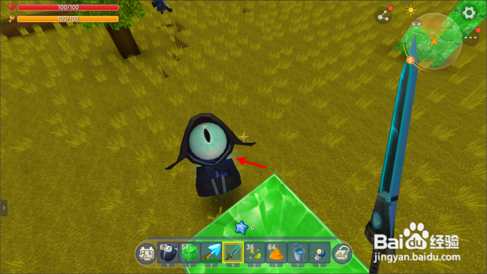 迷你世界如何无伤击杀地心人