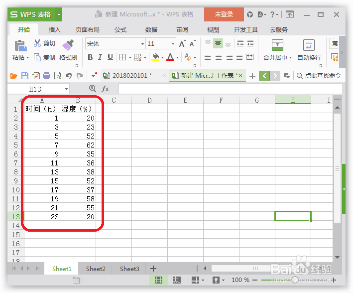 Wps的excel表格怎么建立XY二维坐标的折线图
