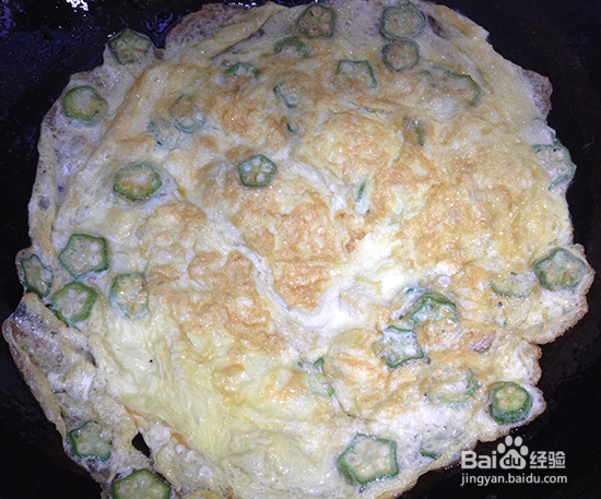 秋葵煎蛋的做法