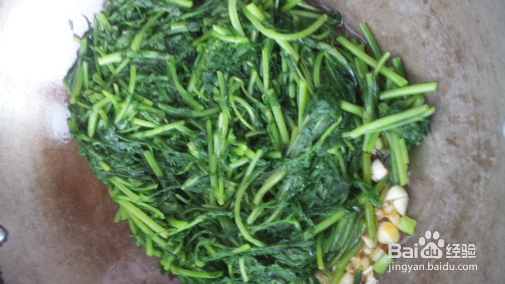 家常小菜：[9]青炒茼蒿