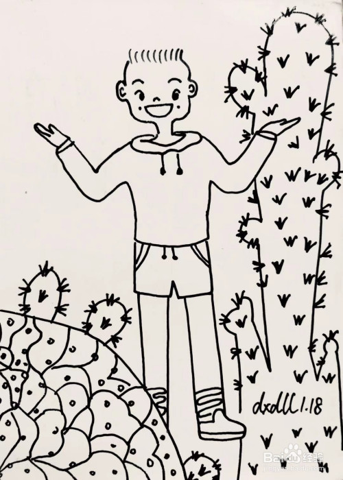 插画教程之植物园里的游客