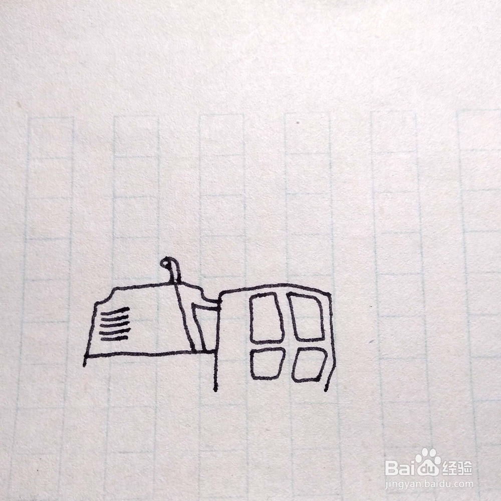 怎么画一台正在作业的起重机卡通简笔画/儿童画