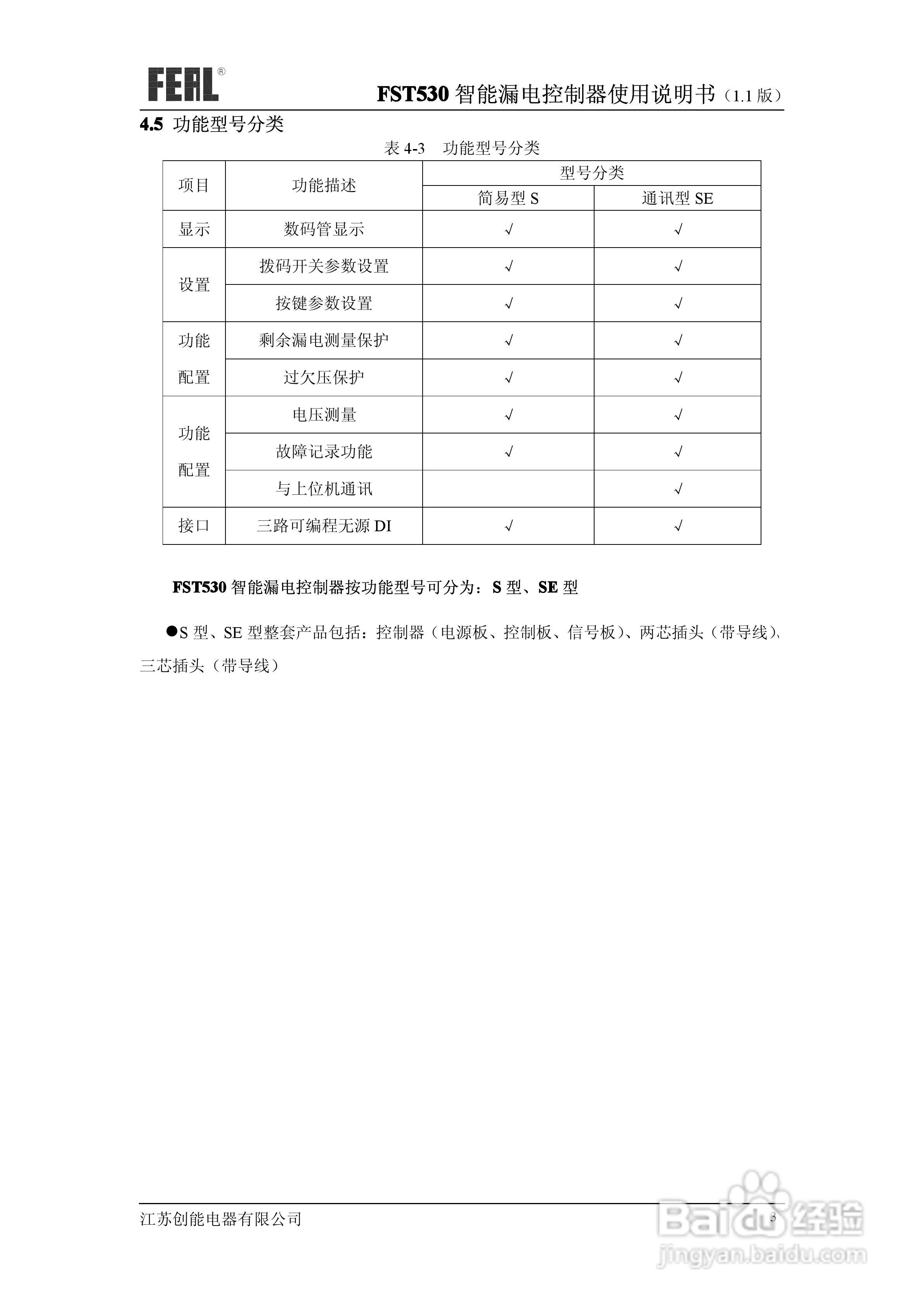 FST530智能漏电控制器使用说明书1.1:[1]
