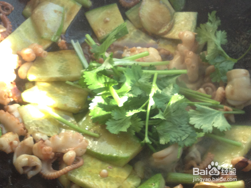 溜炒章鱼段的做法