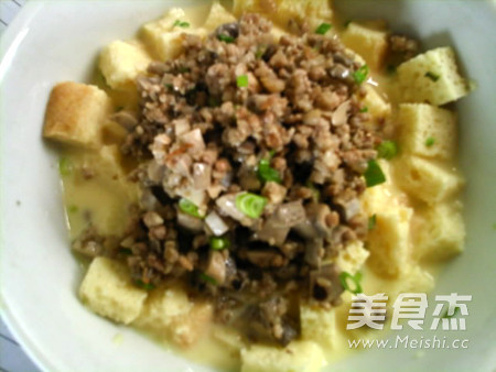 亚麻籽油蘑菇烘蛋土司蒸糕