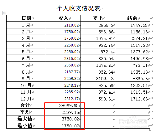 怎样对Word表格中的数据进行计算？