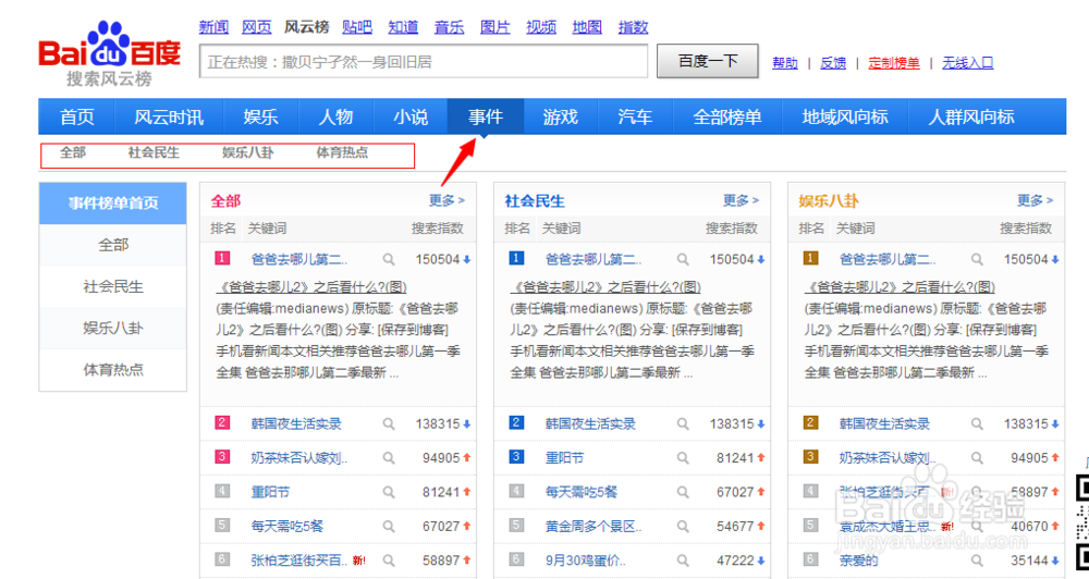 怎样正确使用百度搜索风云榜：[2]深入解析