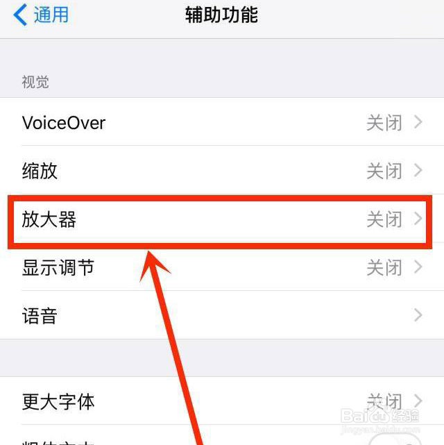 苹果手机放大镜功能在哪里